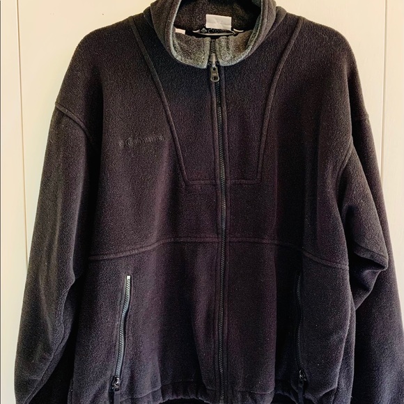 Vintage 90s Men’s Columbia Black Fleece Jacket M - Picture 6 of 7